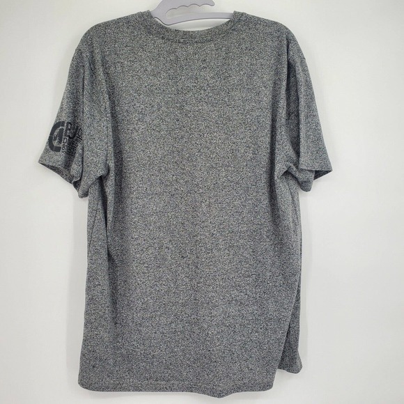Ecko Unltd Mens Short Sleeve T-Shirt Gray Logo V-Neck Soft Stretch Large - Picture 3 of 8